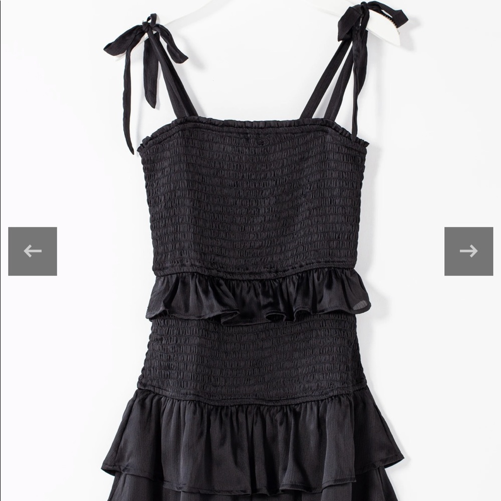 Honey Smocked Ruffle Layer Mini Dress - Picture 2 of 2